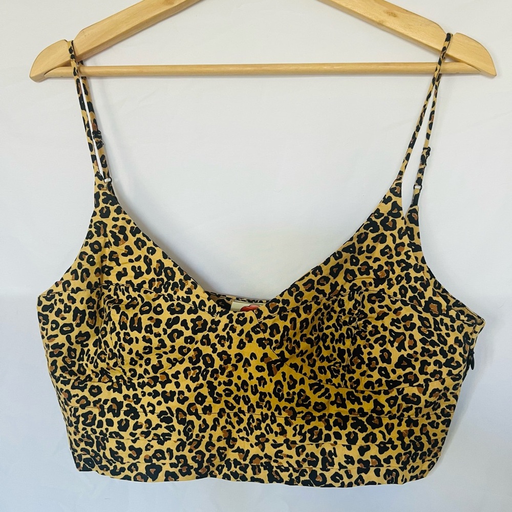 FARM Rio Jaguar Print Crop Top & Skirt Set Matching - Resort Chic - Sz L - NWT - Picture 3 of 8